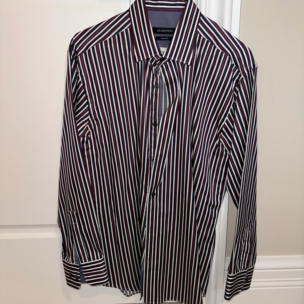 Bugatchi Long Sleeve Dress Shirt M